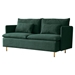 Blyth 63" Loveseat - Emerald Cotton Linen - Golden Metal Legs - CAB4368