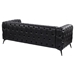 Yuba City 84" 3 Seater Sofa - Black Polyurethane - Iron Legs - CAB4369