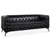 Yuba City 84" 3 Seater Sofa - Black Polyurethane - Iron Legs - CAB4369