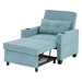 Ventosa 68" Futon Chair Bed Convertible Chair 3-in-1 Pull Out Sleeper Chair Beds - Green Scratch Cloth Fabric - CAB4383