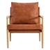 Valtorin Accent Arm Chair - Brown Polyurethane - Metal Frame