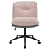 Kembleton Office Chair with Wheels - Oversize Seat - Pink and Grey - Polyurethane Leather