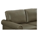 Morton 59" Loveseat - Grey Faux Leather - Brown Finish Legs - CAB4400