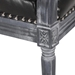 Hilda Loveseat with Button Tufted Diamond Stitch - Black Polyurethane - Birch Wood Frame - CAB4404