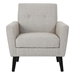 Finn Club Chair - Beige Fabric - Birch Wood Legs - CAB4408