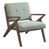 Cairnview Accent Chair - Seafoam Polyester - Solid Wood Frame