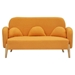 Magnolia 59" Teddy Velvet Beige Two-Seater Loveseat with Three Lumbar Pillows - Orange - CAB4449