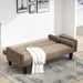 Falkner 72" Sofa Bed - Brown Cotton Linen - Solid Wood Frame - Includes 2 Pillows - CAB4452