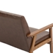 Briarbour 44" Loveseat - Brown Polyurethane Leather - Brown Finish Legs - CAB4458