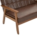 Briarbour 44" Loveseat - Brown Polyurethane Leather - Brown Finish Legs - CAB4458