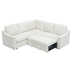 Water'S Edge 81" Sofa Bed with Corner Section - Beige Chenille Fabric - Manufactured Wood Frame