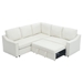 Water'S Edge 81" Sofa Bed with Corner Section - Beige Chenille Fabric - Manufactured Wood Frame - CAB4459