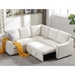 Water'S Edge 81" Sofa Bed with Corner Section - Beige Chenille Fabric - Manufactured Wood Frame - CAB4459