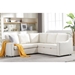 Water'S Edge 81" Sofa Bed with Corner Section - Beige Chenille Fabric - Manufactured Wood Frame - CAB4459