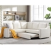 Water'S Edge 81" Sofa Bed with Corner Section - Beige Chenille Fabric - Manufactured Wood Frame - CAB4459