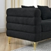 Ixalan 60" Sectional Loveseat - 2 Seater - Black Teddy Fabric - Gold Polished Metal Legs - CAB4460