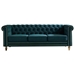 Loravyn 84" Chesterfield Velvet Sofa - Green - CAB4474