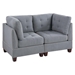 Tallgrass 64" Modular Loveseat 2-Piece Set - Gray Linen-like Fabric - Wood Frame - CAB4489