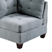 Tallgrass 64" Modular Loveseat 2-Piece Set - Gray Linen-like Fabric - Wood Frame - CAB4489