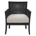 Alpine View Accent Chair - Black Noir Finish - 100% Polyester