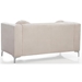 Sundor Loveseat - Ivory Velvet - Chromed Steel Legs - CAB4509