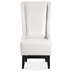 Wisteria 23" Wide High-Back Faux Leather Accent Chair - White - Birch Legs