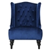 Ipsley Accent Chair - Upholstered Side - Navy Blue Velvet - Birch Wood Legs - CAB4527