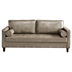 Elyria Mid-Century Modern Vegan Leather Sofa - Khaki