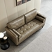 Elyria Mid-Century Modern Vegan Leather Sofa - Khaki - CAB4533