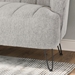 Nordvik Loveseat - Light Grey Fabric - Black Finish Legs - CAB4546