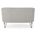 Nordvik Loveseat - Light Grey Fabric - Black Finish Legs - CAB4546