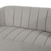 Nordvik Loveseat - Light Grey Fabric - Black Finish Legs - CAB4546