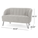 Nordvik Loveseat - Light Grey Fabric - Black Finish Legs - CAB4546