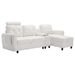 Ridgewick 88" Sectional Sofa with Reversible Chaise Lounge - White Polyester Fabric - Plywood Frame - CAB4550