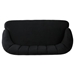 Saskatoon Loveseat - Black Polyester Velvet Upholstery - Angled Birch Wood Legs - CAB4556