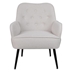 Heston Accent Chair - Beige Linen - Iron Legs