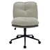 Kembleton Office Chair with Wheels - Oversize Seat - Gray and Green - Polyurethane Leather