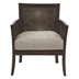 Alpine View Accent Chair - Tan Fabric - Espresso Wood Finish