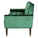 Zora 70" Square Arms Velvet Straight Loveseat - Emerald - Birch Wood Legs with Gold Accents - CAB4587