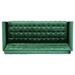 Zora 70" Square Arms Velvet Straight Loveseat - Emerald - Birch Wood Legs with Gold Accents - CAB4587