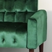 Zora 70" Square Arms Velvet Straight Loveseat - Emerald - Birch Wood Legs with Gold Accents - CAB4587