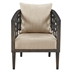 Terrabella Accent Chair - Tan Upholstery - Burnt Walnut Finish