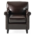 Chateau Accent Chair - Chocolate Bonded Leather