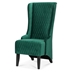 Wisteria 23" Wide High-Back Velvet Accent Chair - Retro Green - Birch Legs