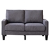 Navigator 53" Loveseat - Dark Grey Fabric - Solid Wood Frame and Legs