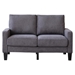 Navigator 53" Loveseat - Dark Grey Fabric - Solid Wood Frame and Legs - CAB4603