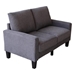 Navigator 53" Loveseat - Dark Grey Fabric - Solid Wood Frame and Legs - CAB4603