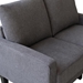 Navigator 53" Loveseat - Dark Grey Fabric - Solid Wood Frame and Legs - CAB4603