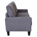 Navigator 53" Loveseat - Dark Grey Fabric - Solid Wood Frame and Legs - CAB4603