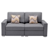 Auricel 67" Loveseat with Pillows and Interchangeable Legs - Gray Linen Fabric